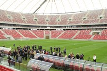 Michel Platini z wizytą na Stadionie Narodowym w Warszawie - 12.04.2012