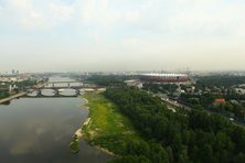 Budowa Stadionu Narodowego w Warszawie z lotu ptaka - 16.06.2011 Autor: Krystian Trela