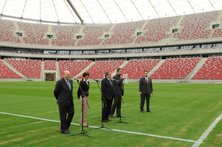 Michel Platini z wizytą na Stadionie Narodowym w Warszawie - 12.04.2012